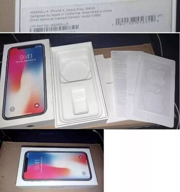 оптом айфон: Коробка от iPhone X, Space Gray, 256GB MQAB2LL/A A1865