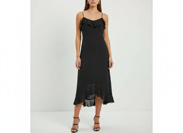 sukienka biała z czarnymi wstawkami: Women`s dress, size S