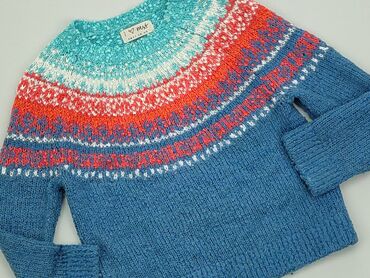 Swetry: Sweter 3 lata, wzrost - 98 cm., stan - Dobry, wzór - Linia, kolor - Niebieski