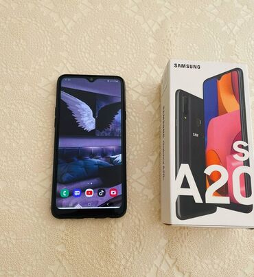 samsunq a20s: Samsung A20s, 32 ГБ, цвет - Черный, Отпечаток пальца, Две SIM карты, Face ID