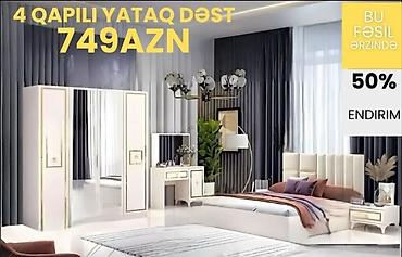yataq otagi perdeleri: 4 qapılı yataq dəsti – 749 AZN Məzmun: - 4 qapılı geniş şkaf (güzgülü — 1