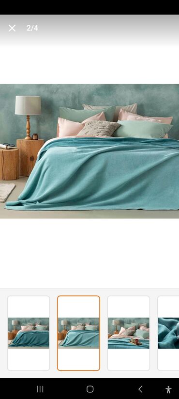 Текстиль: Покрывало Для кровати, цвет - Зеленый
