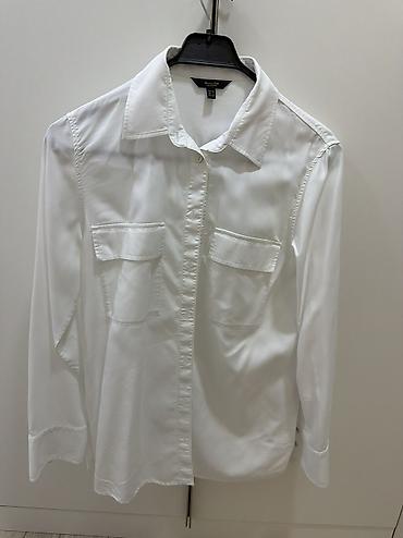 Qadın geyimləri: Massimo Dutti qadın köynəyi - Rəng: ağ - Model: klassik düyməli — 1