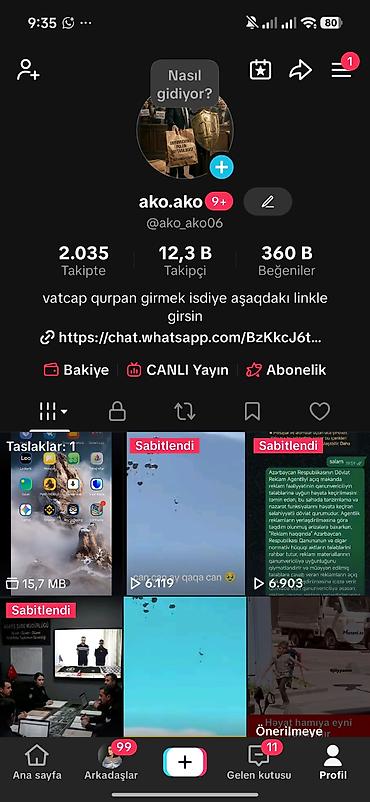 tiktok seyfesi: Xidmət: TikTok profilində reklam yerləşdirmə və məzmun inteqrasiyası — 1