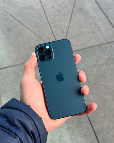 Apple iPhone: IPhone 12 Pro, Б/у, 128 ГБ, Sierra Blue, Чехол, 80 %