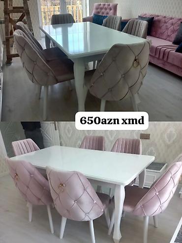Masa və oturacaq dəstləri: Yemək otağı üçün modern masa-stul dəsti - Komplekt variantları: - — 50