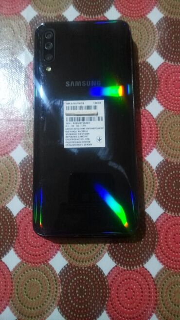 bloody a70: Samsung A70, 128 GB, rəng - Qara, Barmaq izi, İki sim kartlı