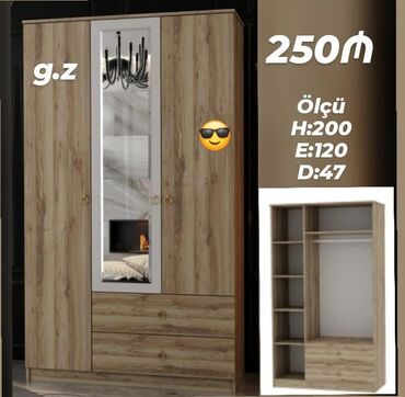 Pufiklər: Yeni, Düz dolab, Qarderob, paltar dolabı