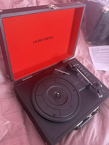radio usb bluetooth: Yeni-MUSITREND portativ vinil pleyer (çantalı dizayn) - Klassik vinil — 3