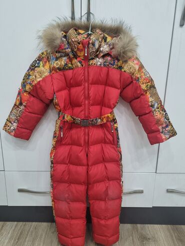 зимние одежда: Комплект, цвет - Красный, Б/у