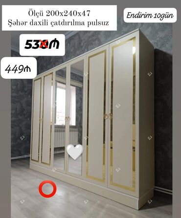 seyfi qapılar: Yeni, 6 qapı Qarderob, paltar dolabı