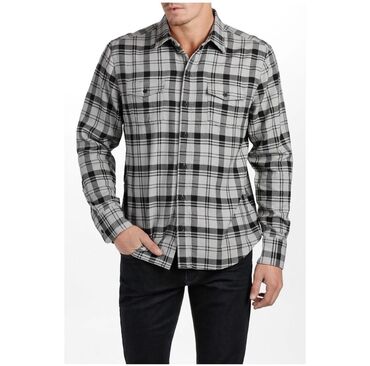 клетчатая рубашка: Рубашка S (EU 36), цвет - Серый