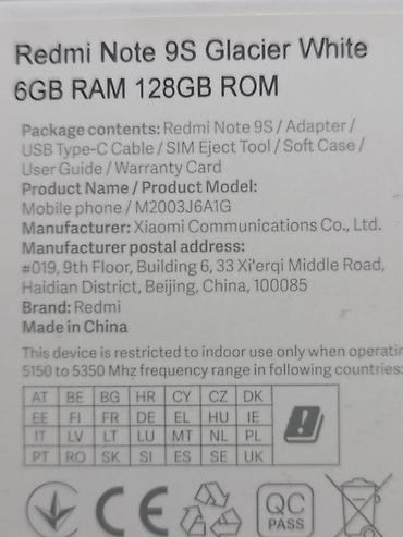 canon eos 5d mark iv: Redmi Note 9S, 128 GB, rəng - Ağ, Zəmanət — 4
