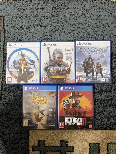 ведьмак ps4: Продаю диски на ps4/5 Red dead redemption 2 - 1500 сом It takes two