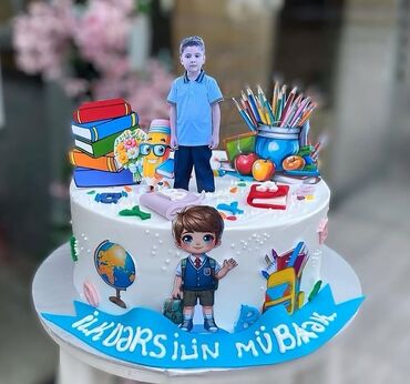 Сахар: Məktəb mövzulu bəzəkli tortlar – “Bilik Günü”, “İlk dərsin mübarək”