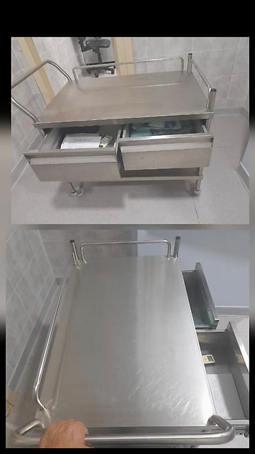 Paslanmayan poladdan tibbi servis/əməliyyat arabası - Material lalafo.az -da Paslanmayan poladdan tibbi servis/əməliyyat arabası - Material