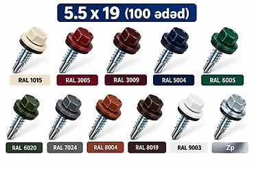 Ölçü: 5.5 x 19 Qablaşdırma: 100 ədəd Metal kiremit və profnasti̇l lalafo.az -da Ölçü: 5.5 x 19 Qablaşdırma: 100 ədəd Metal kiremit və profnasti̇l