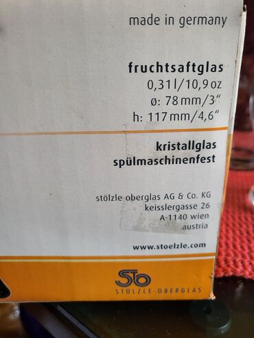 Čaše: Case vintaz,nove kristalne Stolzle O. nemacke. Univerzalne case,za — 7