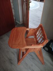 стул детский: Taxta uşaq yemək stulu - Material: tam ağac, cilalanmış səth -