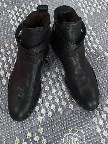 foot patch: Мужские кожаные ботинки Salvatore Ferragamo (Made in Italy). Размер — 1