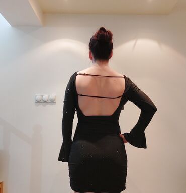 moje krpice haljine svecane: One size, color - Black, Evening, Long sleeves
