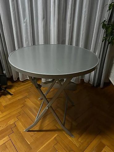 Stolovi: Okrugli sklopivi sto – metalna konstrukcija - Prečnik ploče — 2