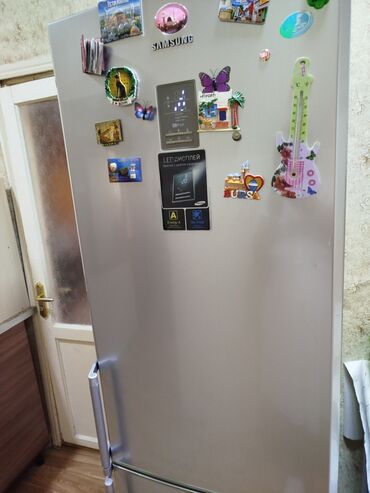 Кухонные вытяжки: Samsung No Frost soyuducu - Rəng: gümüş (inox üslubunda) - Ön paneldə