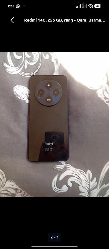 honor telefonlar: Redmi 14C, 256 GB, rəng - Qara, Barmaq izi — 1