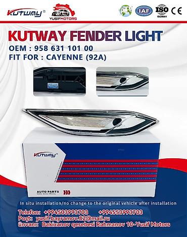porsche emblem: KUTWAY Fender Light – Cayenne (92A) üçün - Avtomobilə uyğunluq — 2