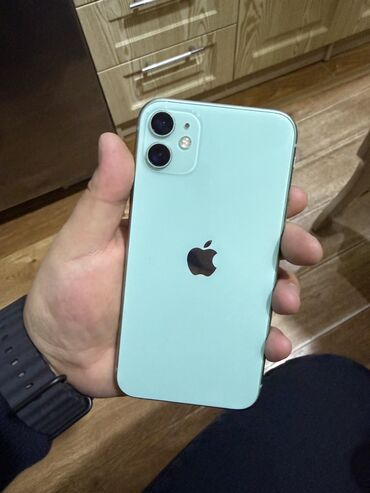ноутбук айфон: IPhone 11, Б/у, 128 ГБ, Зеленый, Защитное стекло, 75 %