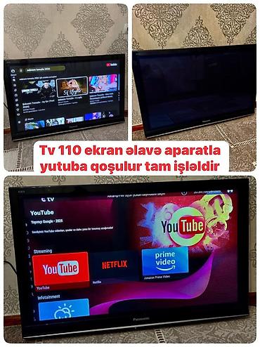 televizorlar ucuz qiymete: Panasonic TV – 110 ekran (təxminən 43") - Əlavə aparat vasitəsilə — 1
