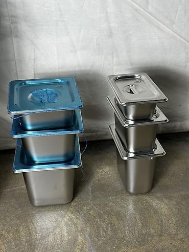 Другая посуда и кухонный инвентарь: Набор гастроемкостей из нержавеющей стали (GN) с крышками - Форматы — 6