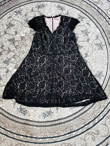 платье футляр с открытыми плечами: Кружевное платье А-силуэта - Цвет: черный кружевной верх с нежной