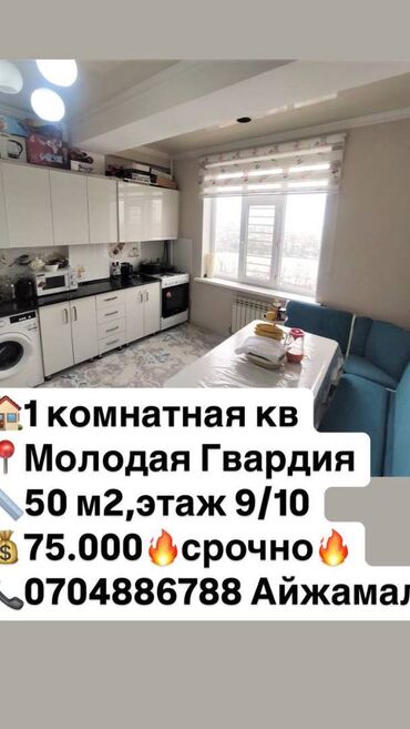 Долгосрочная аренда квартир: 1 комната, 50 м², Элитка, 9 этаж, Евроремонт