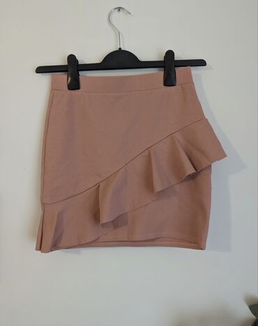 teksas suknja sa slicem: M (EU 38), Mini, bоја - Roze