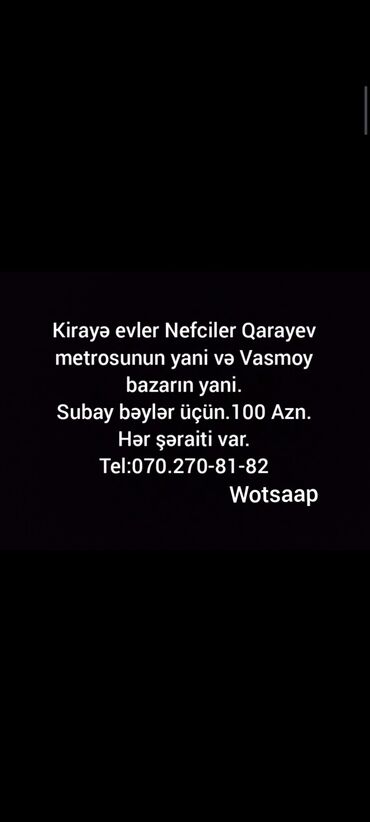 nizami metrosu kiraye evler 1 otaqli: Uzunmüddətli kirayə mənzillər