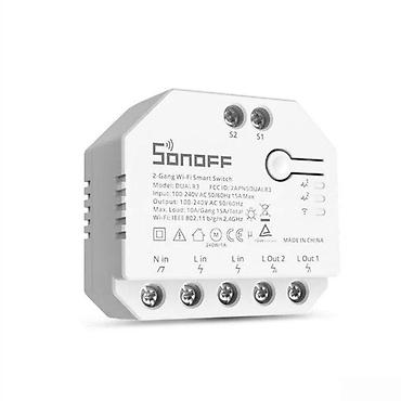 Vıkluçatellər: SonOff DUALR3 wifi rele 2 output / 10A / 220VSonOff DUALR3 wifi rele 2 — 1
