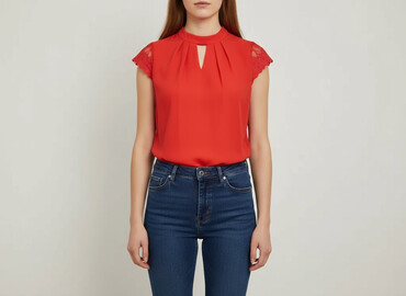 bluzki dopasowane eleganckie: Women's blouse, size L