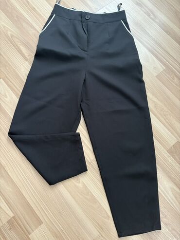 купить кожаную куртку в баку: Брюки, Zara, M (EU 38), цвет - Черный