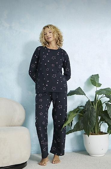 ev desti: Qadın pijama dəsti -2xl -3xl İki hissədən ibarət: uzunqol köynək və — 1
