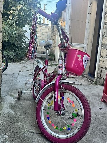 velosiped sin: Uşaq velosipedi – qızlar üçün, çəhrayı rəngdə Xüsusiyyətlər: - Təkər — 2