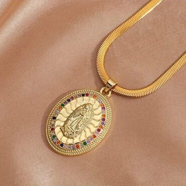 Ogrlice: Ogrlica sa priveskom, Materijal: Hirurški čelik, Cirkon — 2