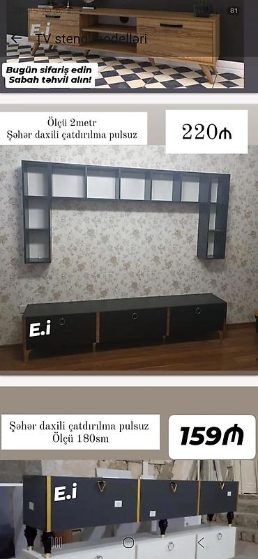 step deke: TV stendləri və divar rəfləri - Model: Müasir dizaynlı TV stendi və — 1