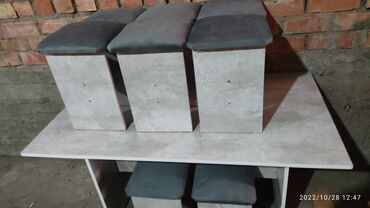 Кухонные столы и стулья: Кухонный стол и стул, Новый, Бесплатная доставка, цвет - Белый — 10