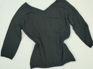 czarne szyfonowa bluzki: Blouse, L (EU 40), condition - Good