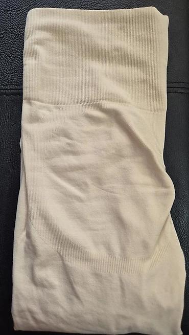 Helanke, biciklistički šortsevi: Ženske bež helanke sa visokim strukom - Visok, širok pojas za dodatnu — 11