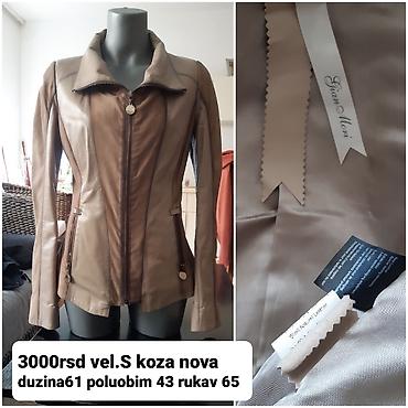 oposite torbe: Ženska kožna jakna Giano Mori, veličina S. Prirodna koža, kombinacija — 1