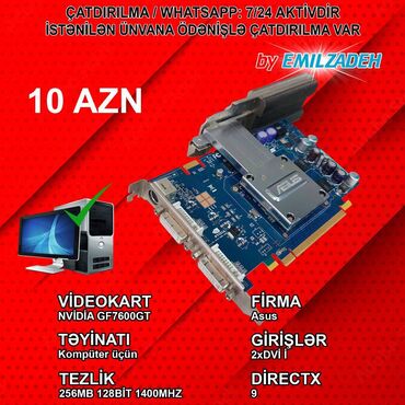 Videokartlar: Videokart NVidia GeForce 210, < 4 GB, İşlənmiş