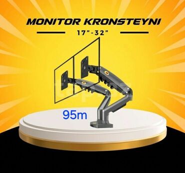 термолента для принтеров чеков 80х80х12мм арт 2082 чековая лента: ORİGİNAL NB F 160 MODEL.Qoşalı monitorlar üçün stolüstü tutacaq
