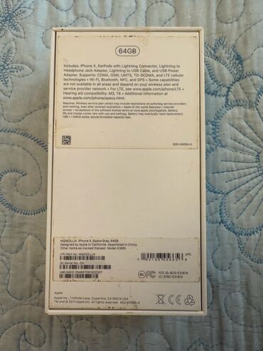 Apple iPhone: IPhone X, 64 GB, Space Gray, Face ID — 10